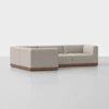 Essential L Sectional - Natural / Walnut - 1