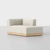Essential Sectional Module (Right Arm Chaise / Ivory / Natural) - Angled