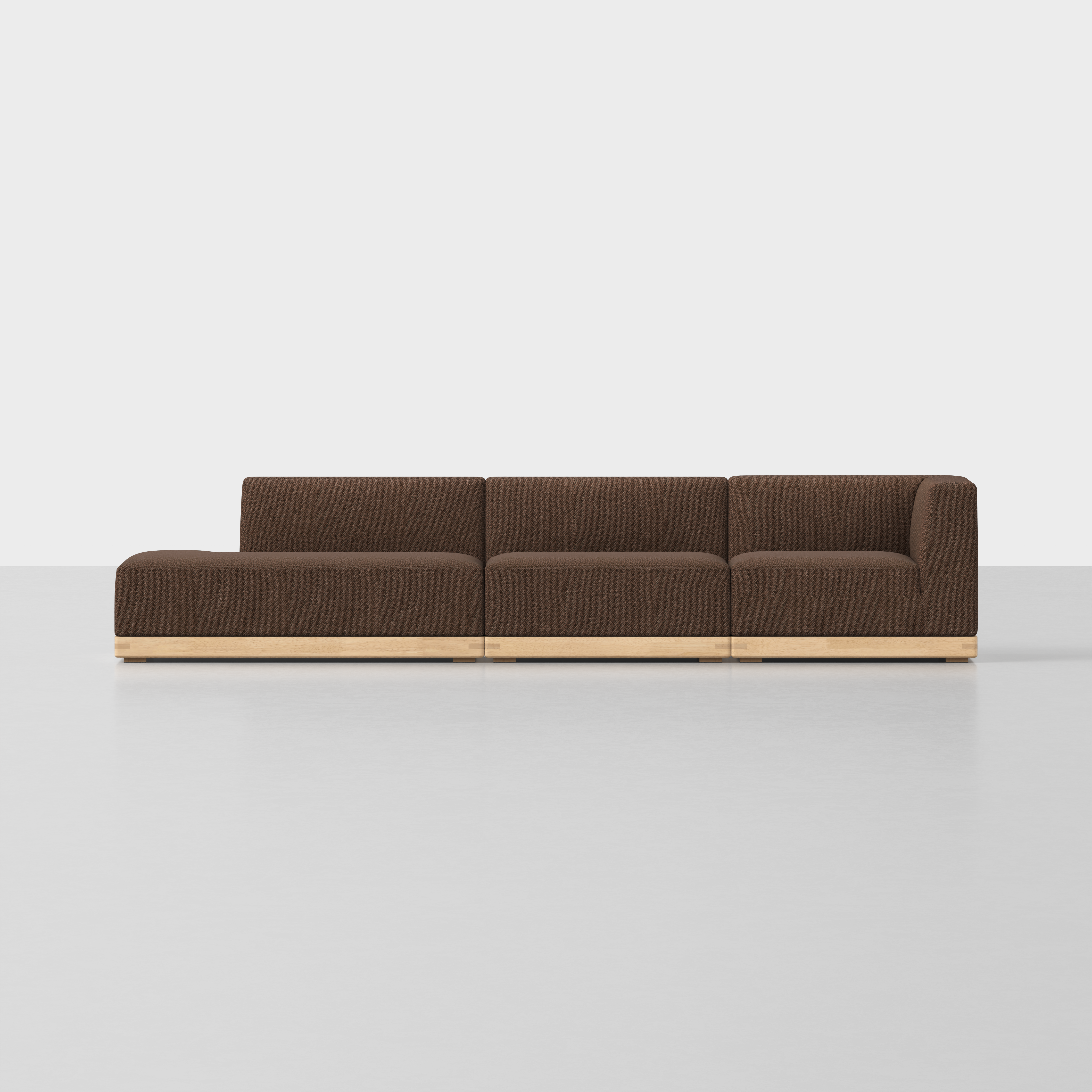 Tobacco / Natural / 3 Seat Left Arm Island