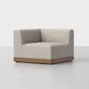 Essential Sectional Module (Corner / Natural / Walnut) - Angled