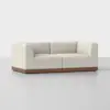 Essential Modular Sofa - 2 Seat / Ivory / Walnut - 2