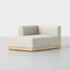 Essential Sectional Module (Left Arm Chaise / Ivory / Natural) - Angled