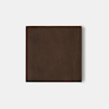 A square piece of dark brown wood with a smooth finish and subtle wood grain, centered on a plain light gray background.