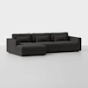 Signature Chaise Sectional (Left Arm Chaise / Carbon) - Front