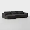 Signature Chaise Sectional (Left Arm Chaise / Carbon) - Angled