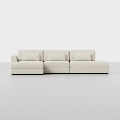 Ivory / Left Arm Chaise