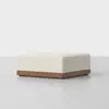 Essential Sectional Module (Ottoman / Ivory / Walnut) - Angled