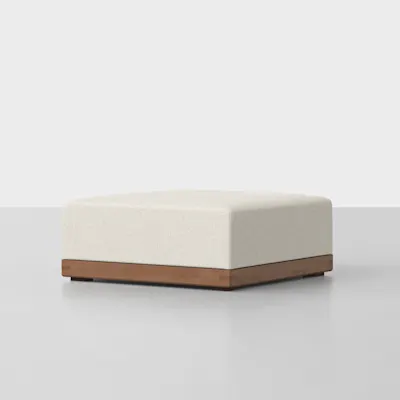 Ivory / Walnut / Ottoman