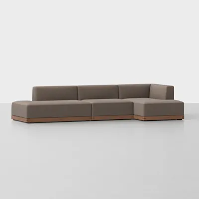 Mocha / Walnut / Right Arm Chaise