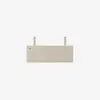A rectangular beige fabric panel with two straps and metal button fasteners at the top, designed for hanging, against a plain white background.