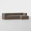 Essential Chaise Sectional - Right Arm Chaise / Mocha / Walnut - 2
