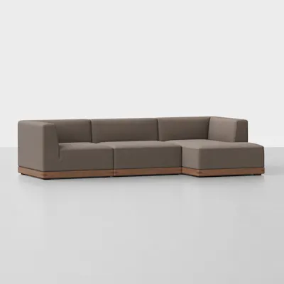 Mocha / Walnut / Right Arm Chaise