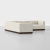 Essential Corner Sectional - Ivory / Espresso - 1