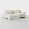 Signature Storage Sectional (2 Seat / Ivory) - Angled