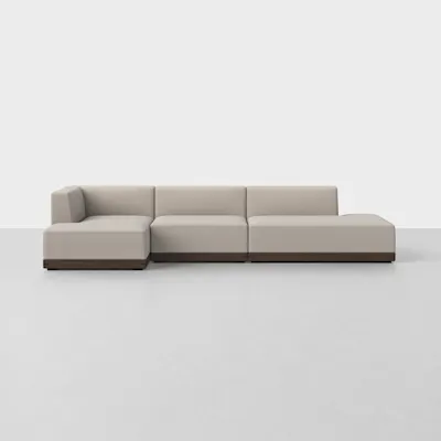 Natural / Espresso / Left Arm Chaise