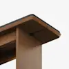 Pillar Bench (Walnut / 60 in / Charcoal) - Bottom Detail