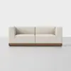 Essential Modular Sofa - 2 Seat / Ivory / Walnut - 1