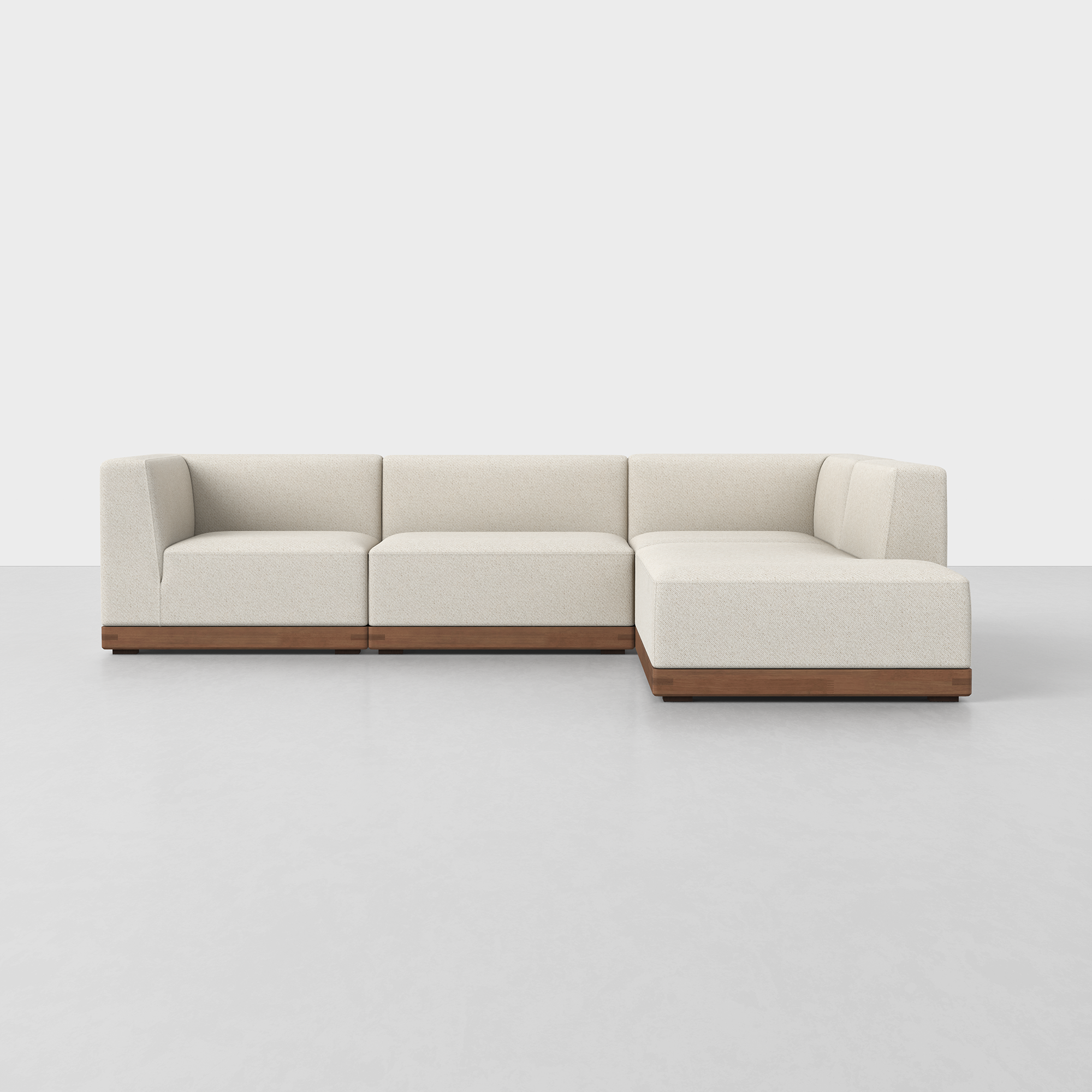 Ivory / Walnut / Right Arm Island