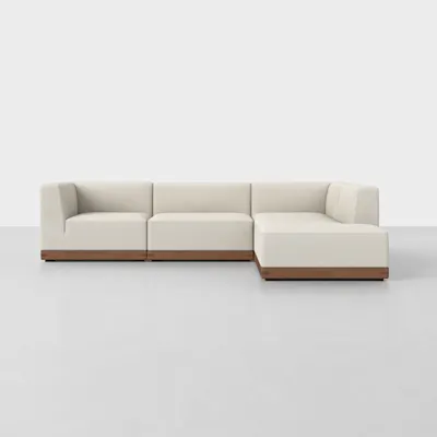 Ivory / Walnut / Right Arm Island