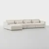 Signature Storage Sectional (4 Seat / Ivory) - Angled