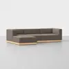 Essential Modular Sofa - 3 Seat + Ottoman / Mocha / Natural - 2