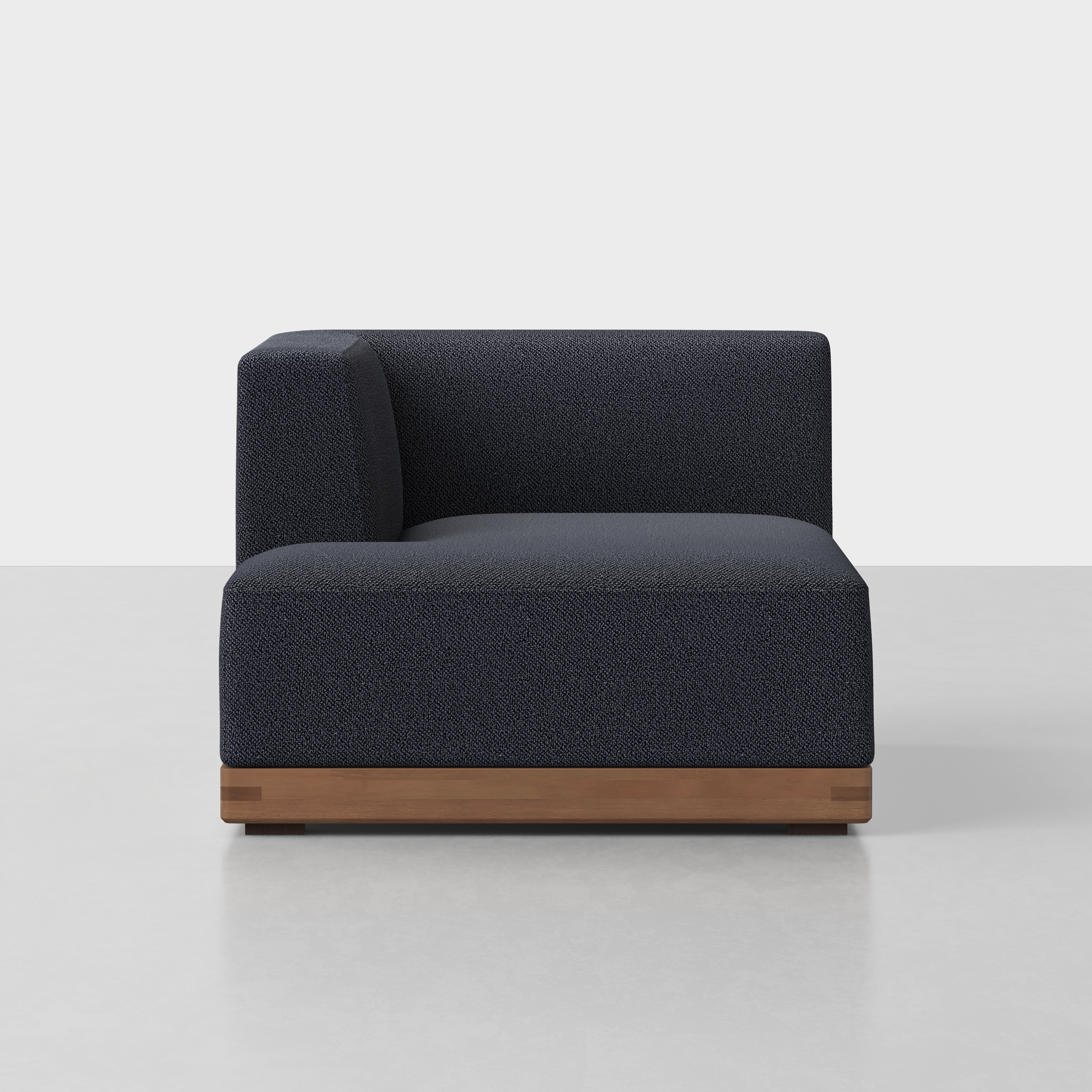 Dark Navy / Walnut / Left Arm Chaise