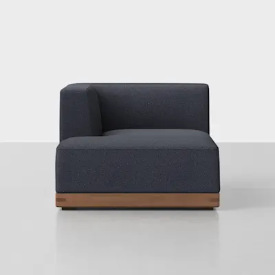 Dark Navy / Walnut / Left Arm Chaise