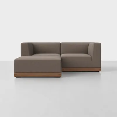 Mocha / Walnut / 2 Seat + Ottoman