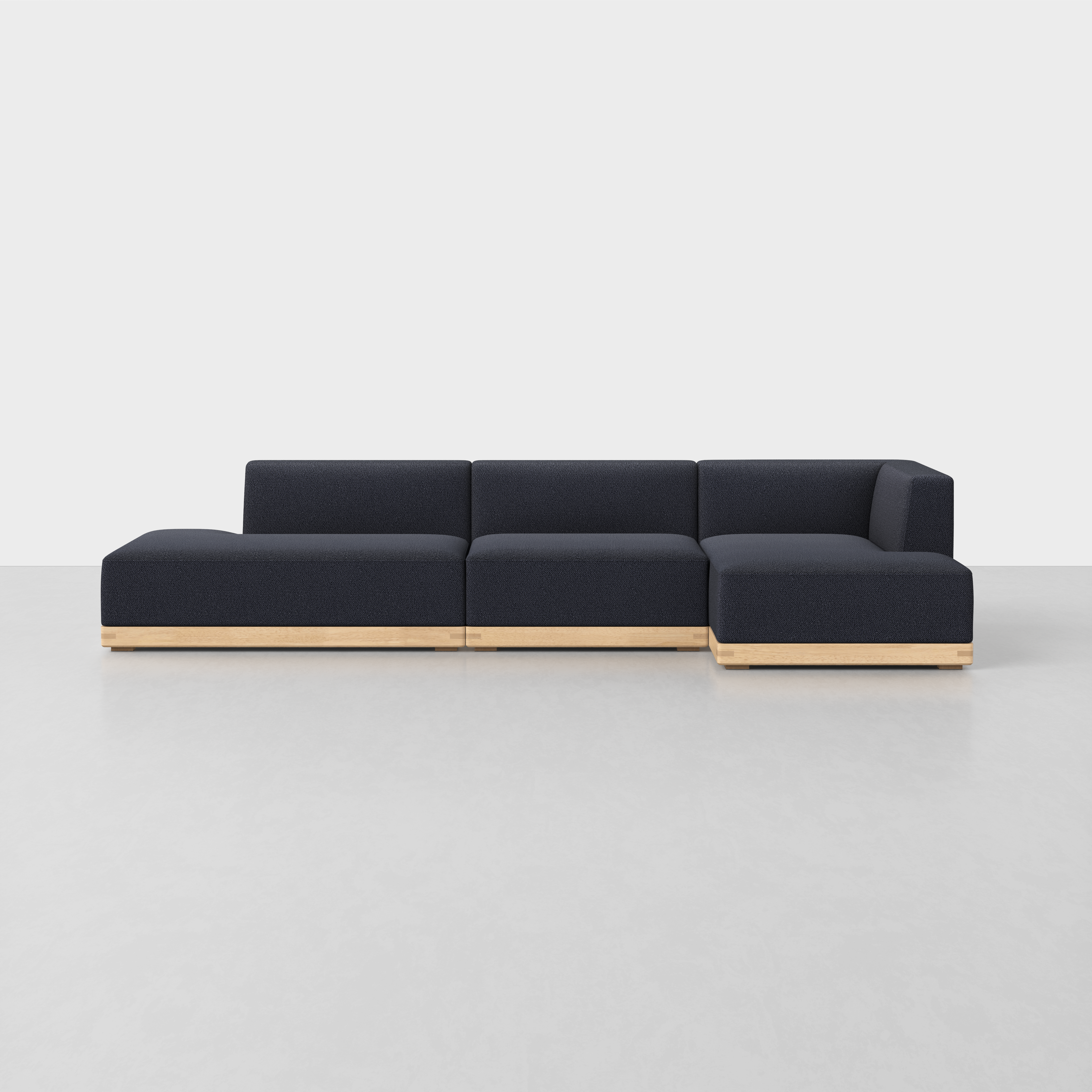 Dark Navy / Natural / Right Arm Chaise
