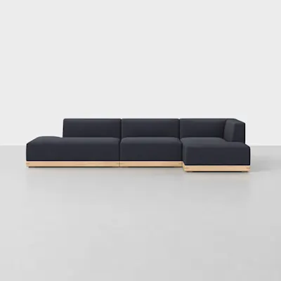 Dark Navy / Natural / Right Arm Chaise