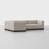 Essential L Sectional - Natural / Espresso - 1