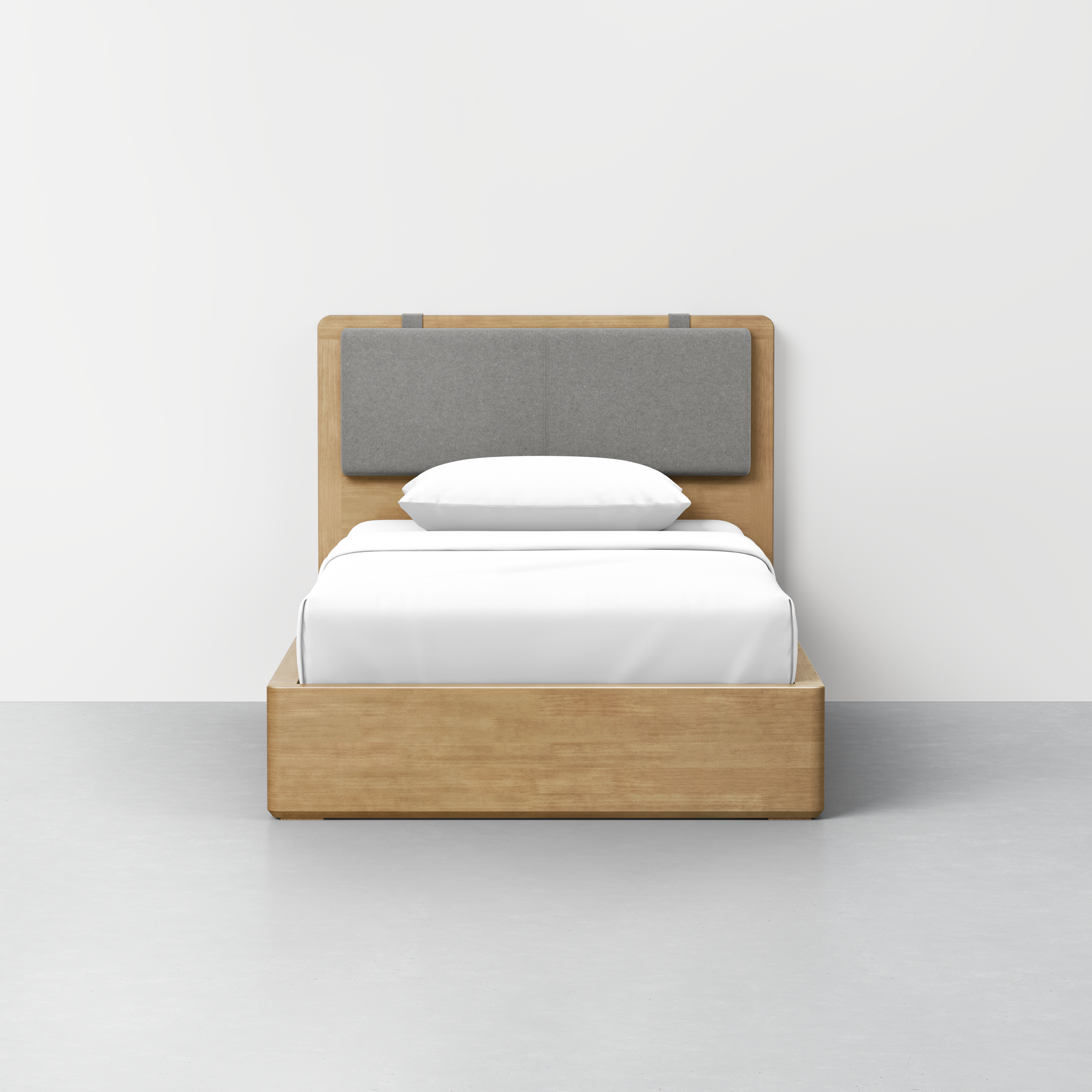 Twin XL / Heathered Grey / Oak
