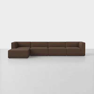 Tobacco / Espresso / 4 Seat + Ottoman