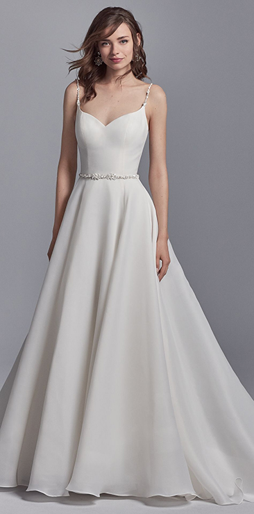 plain wedding gown