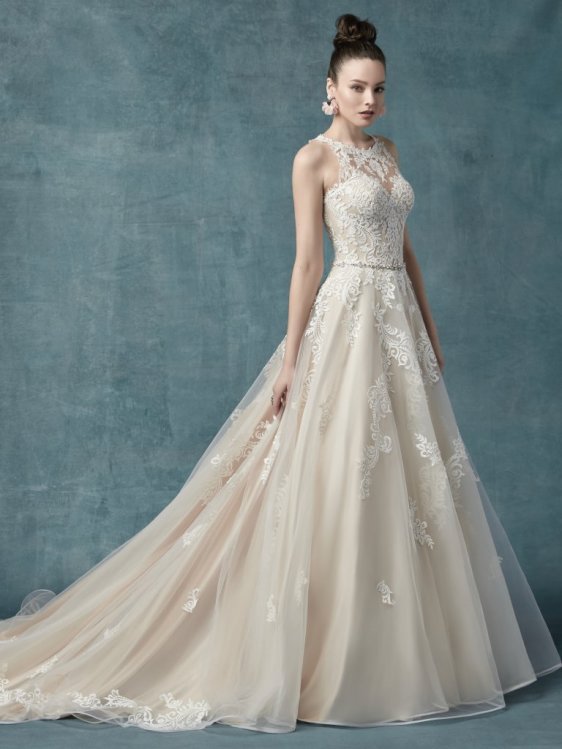 Pale Red Wedding Dress