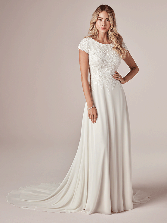 wedding dresses with sleeves near me