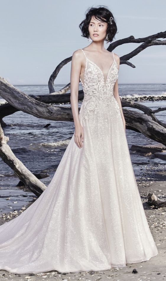 Champagne Rose Wedding Dress