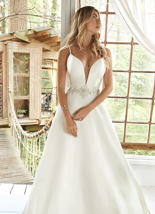 cheap satin wedding dresses