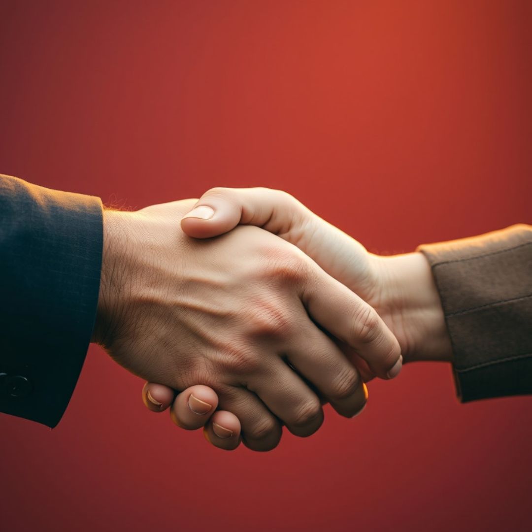 Hersteller Partner Handschlag