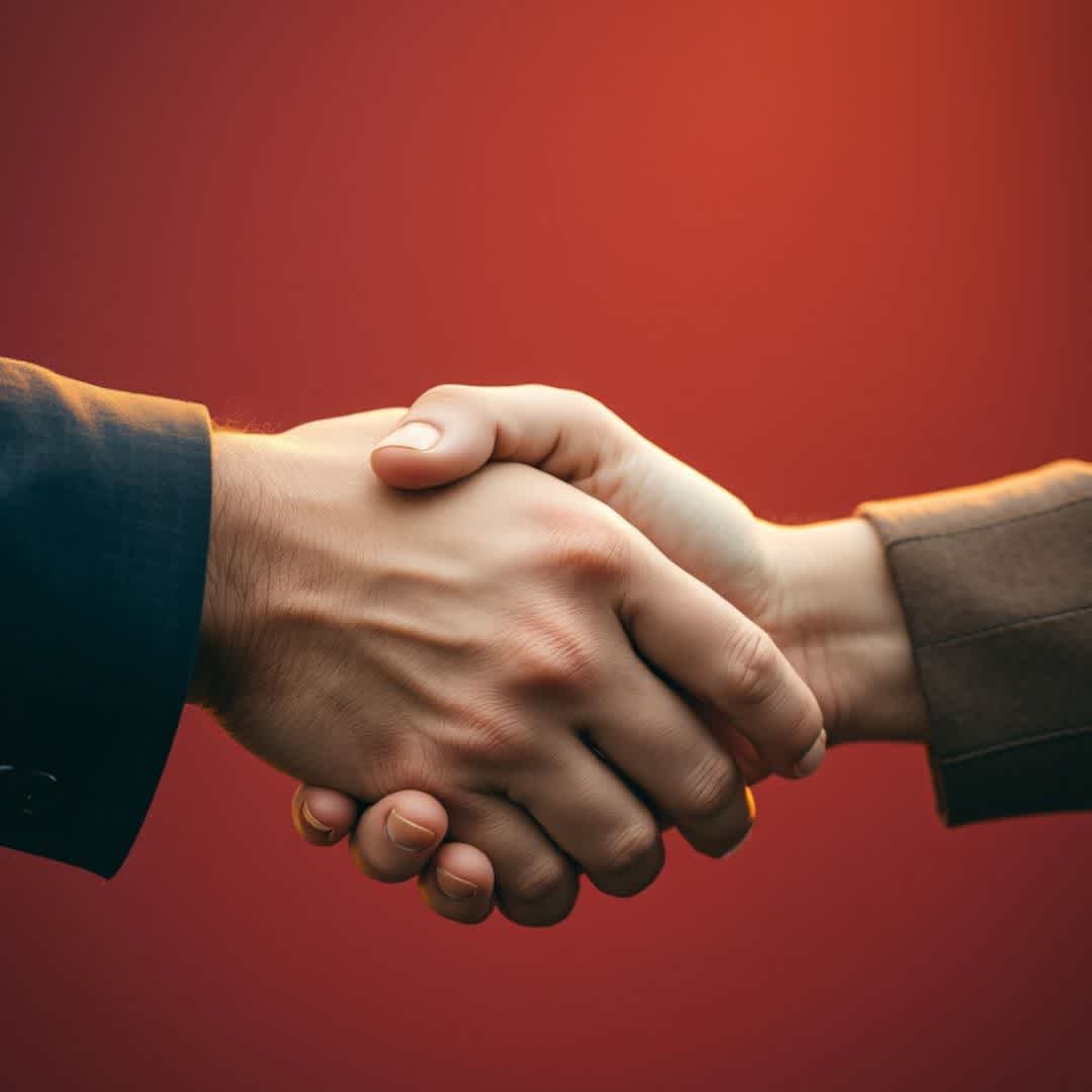 Hersteller Partner Handschlag