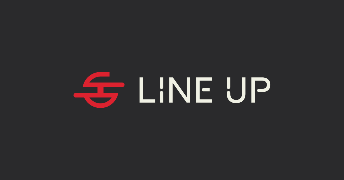 Line Up Logo - grauer Hintergrund