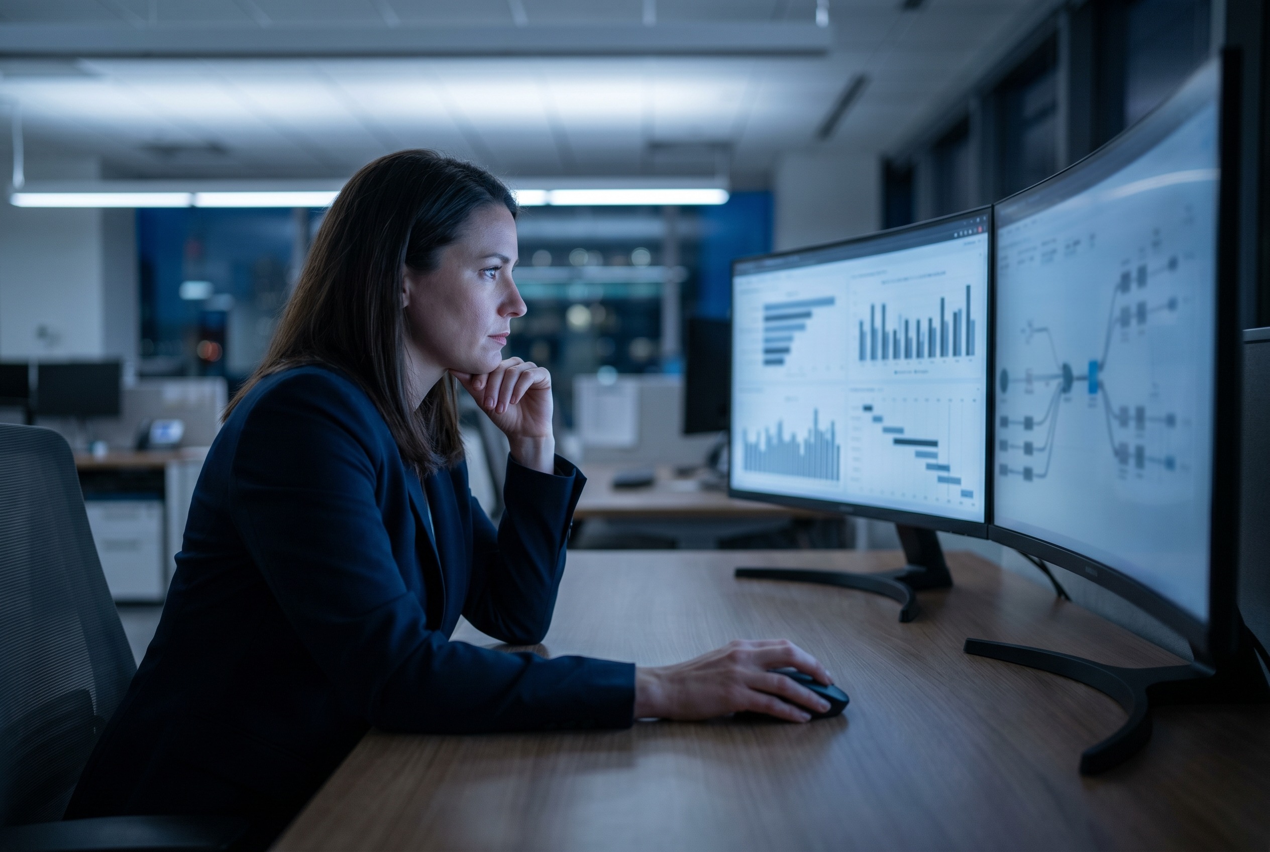 Supply-Chain-Analyse am Bildschirm