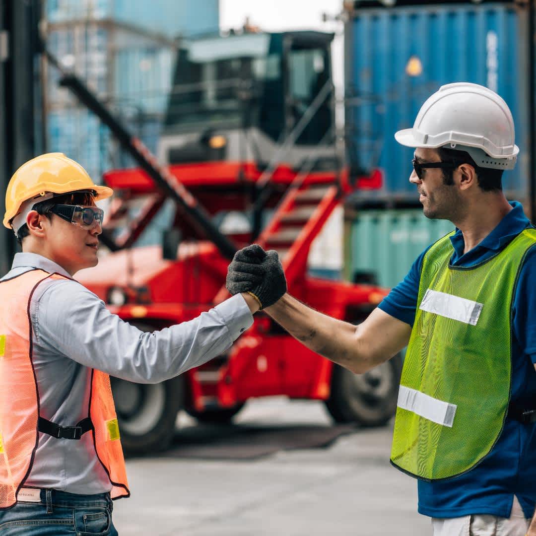 Teamarbeit in der Logistik