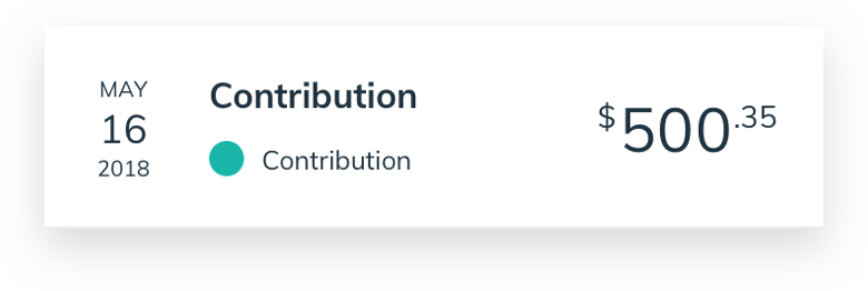 Contribution ui example