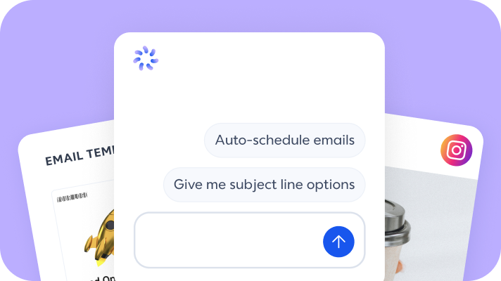 Email templates, text-to-join SMS, and Instagram post mockups