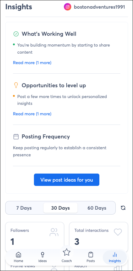 Insights page