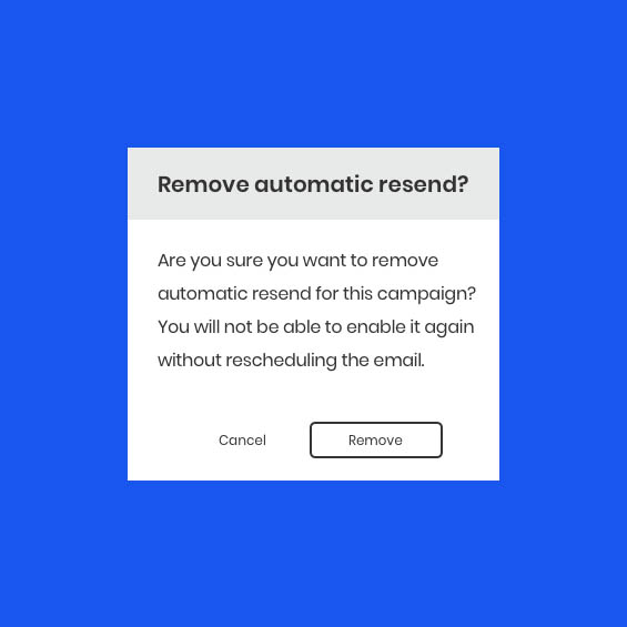 remove automatic resend