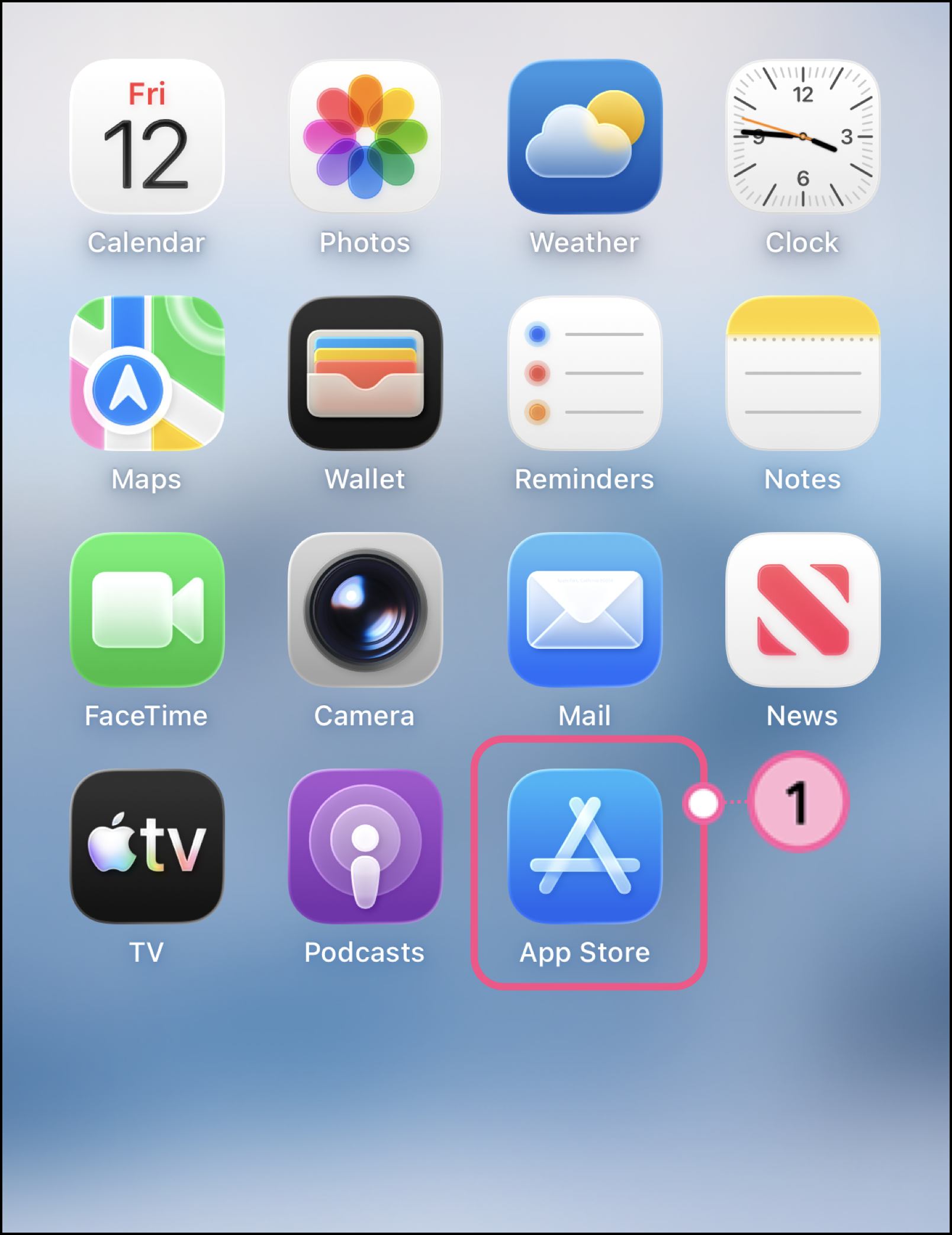 iOS home screen App Store icon