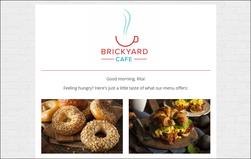 Personalization in an email