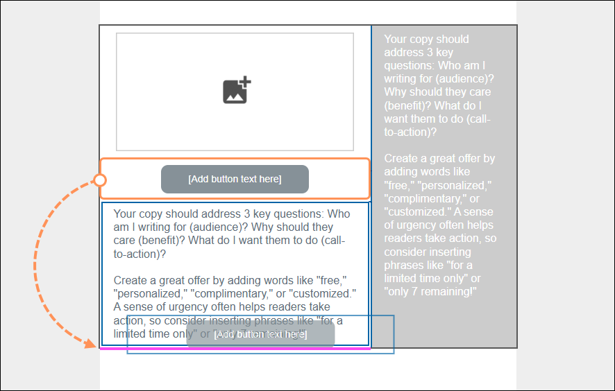 Button block being moved within Right Column Sidebar layout